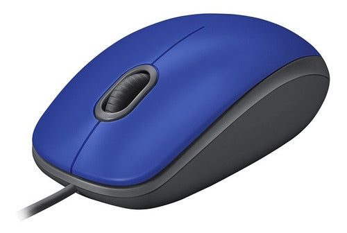 Mouse Alambrico Usb Logitech M110 Blue Silencioso – imagen 4