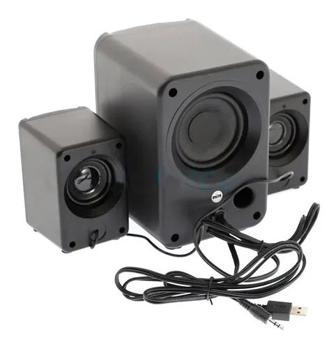 Parlantes Gamer Subwoofer Aula 2.1 Rgb N-189 Negro – imagen 3
