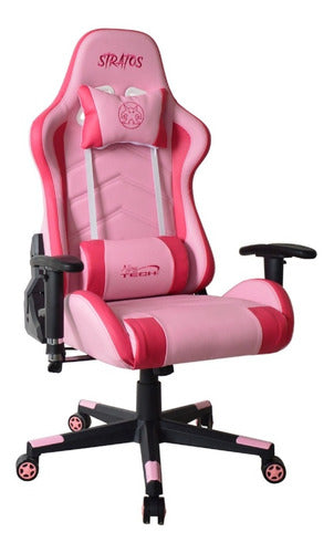 Silla Gamer Stratos Njoytech 2d 180° Rosado – imagen 3