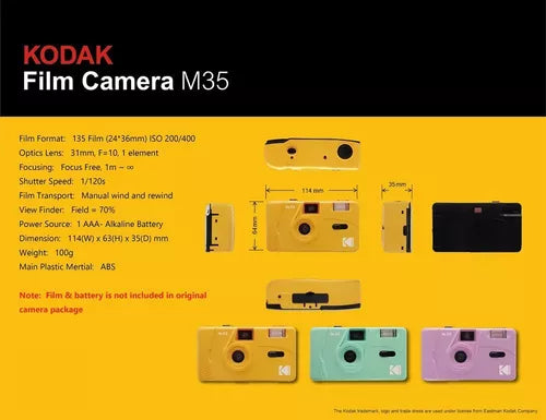 Camara Analoga Kodak M35 Rojo – imagen 3