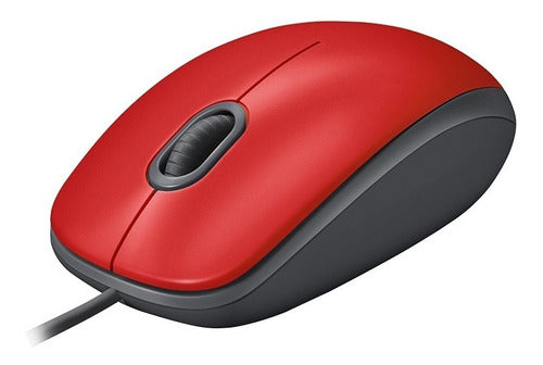 Mouse Alambrico Usb Logitech M110 Rojo Silencioso – imagen 2