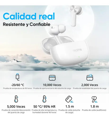 Audífonos In Ear Bluetooth Realme Buds T200x Blanco – imagen 2