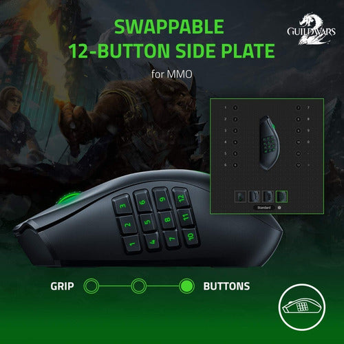 Mouse Inalambrico Gamer Razer Naga Pro Wireless Moba Mmo Fps – imagen 5