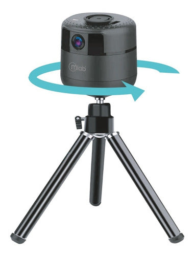 Camara Webcam Microlab 360 Tracking Con Mic 2k + Tripode Negro – imagen 3