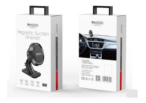 Soporte De Auto Para Celular Magnetico Yesido C60 Negro – imagen 2