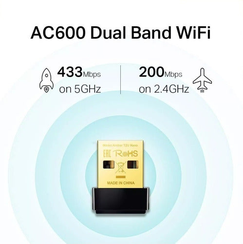 Adaptador Usb Wifi Ac600 Archer T2u Dual Band 600mbp Tp-link – imagen 4