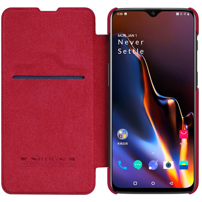 Oneplus 6t Qin Flip Cover Cuero Nillkin – imagen 6