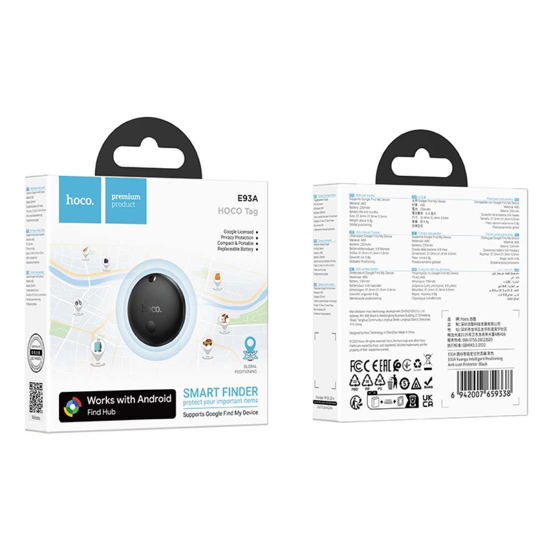 Dispositivo Anti Pérdida Hoco Tag E93a Gps Para Android – imagen 2
