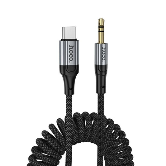 Cable Auxiliar 3.5 a Tipo C Hoco Upa33b Cordel 1m Negro