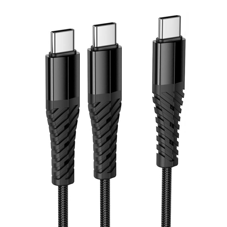 Cable Tipo C a Tipo C 2 En 1 Hoco X123 Negro – imagen 3