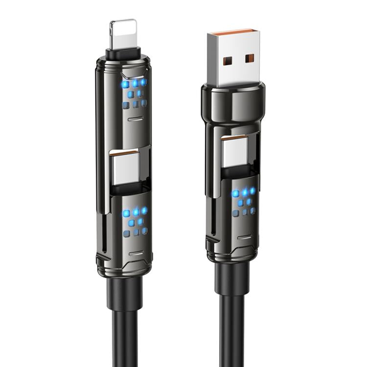 Cable Carga Rapida 4 En 1 Hoco U143 240w Negro