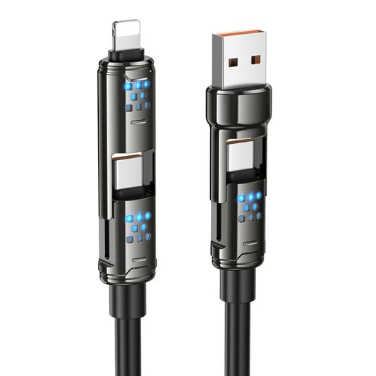 Cable Carga Rapida 4 En 1 Hoco U143 240w Negro