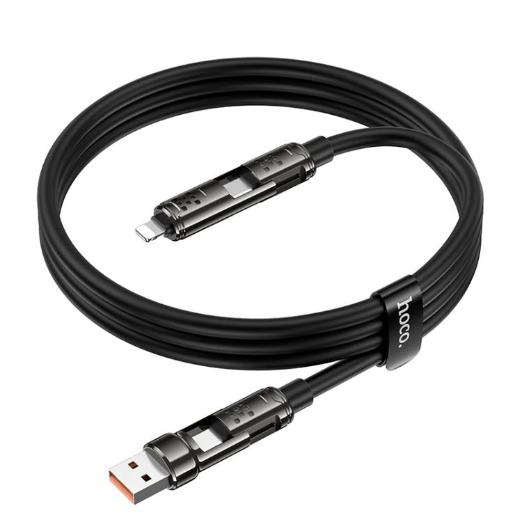 Cable Carga Rapida 4 En 1 Hoco U143 240w Negro – imagen 3