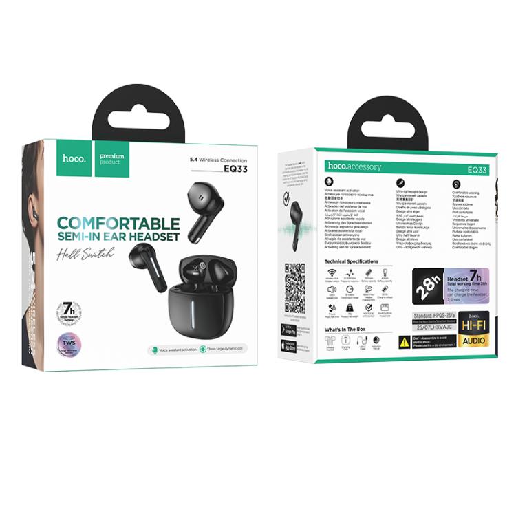 Audífonos Bluetooth In Ear Hoco Eq33 Tws Negro – imagen 3