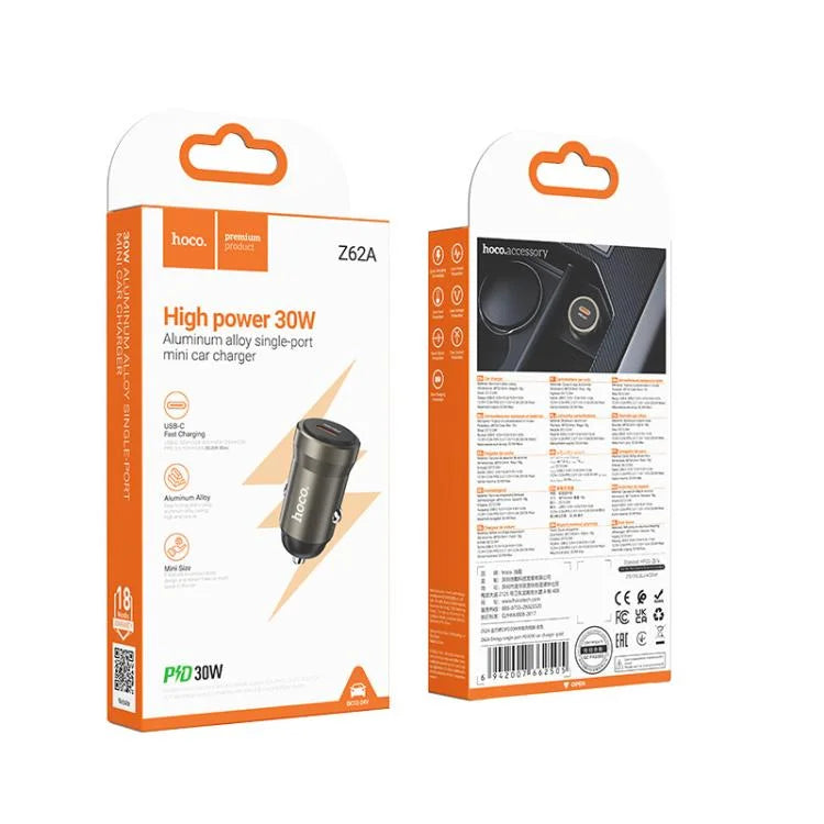 Cargador de Auto Hoco Z62a 30w Puerto Tipo C Negro – imagen 3