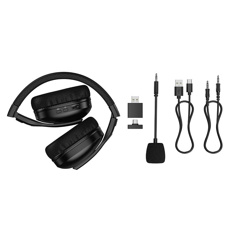 Audifonos Inalambricos Gamer Hoco W114 Usb Negro – imagen 3