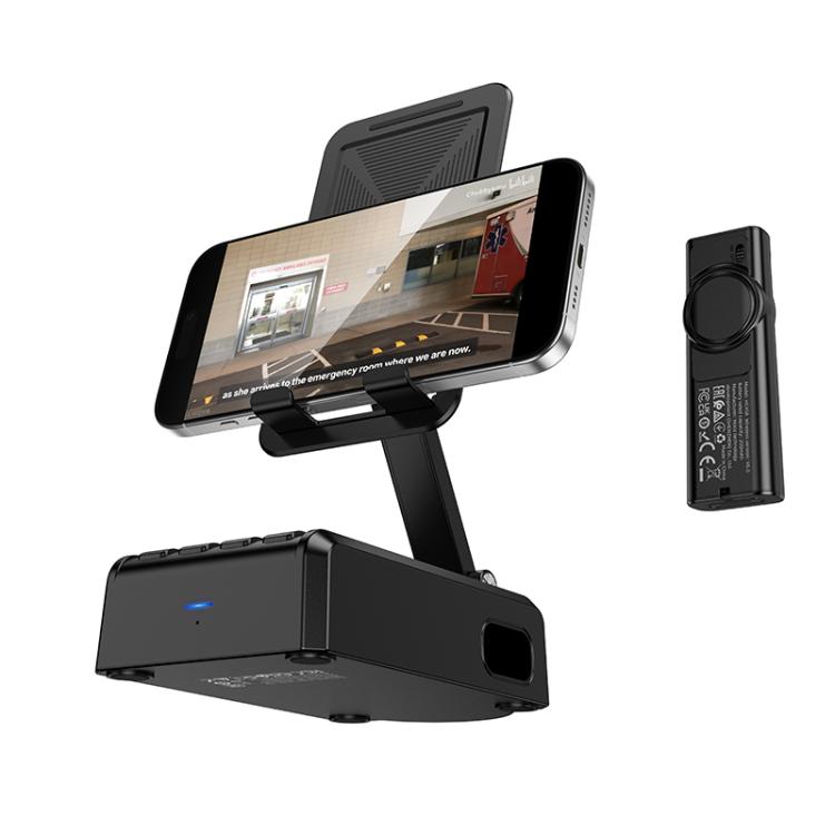 Soporte De Escritorio Parlante Bt Control 3 en 1 Hc45 Negro – imagen 4