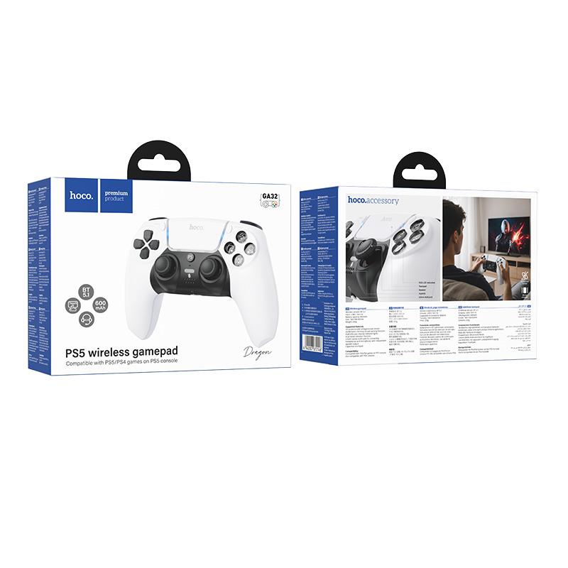 Control Joystick Inalambrico Hoco Ga32 Para Ps5 Blanco – imagen 2