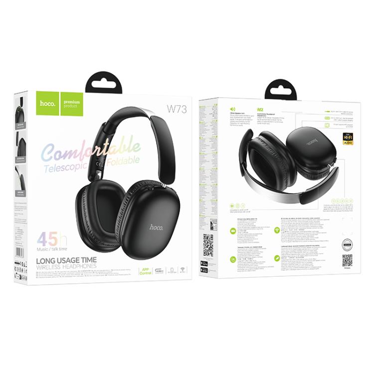 Audífonos Bluetooth Headset Hoco W73 Anc 45 Horas Negro – imagen 2