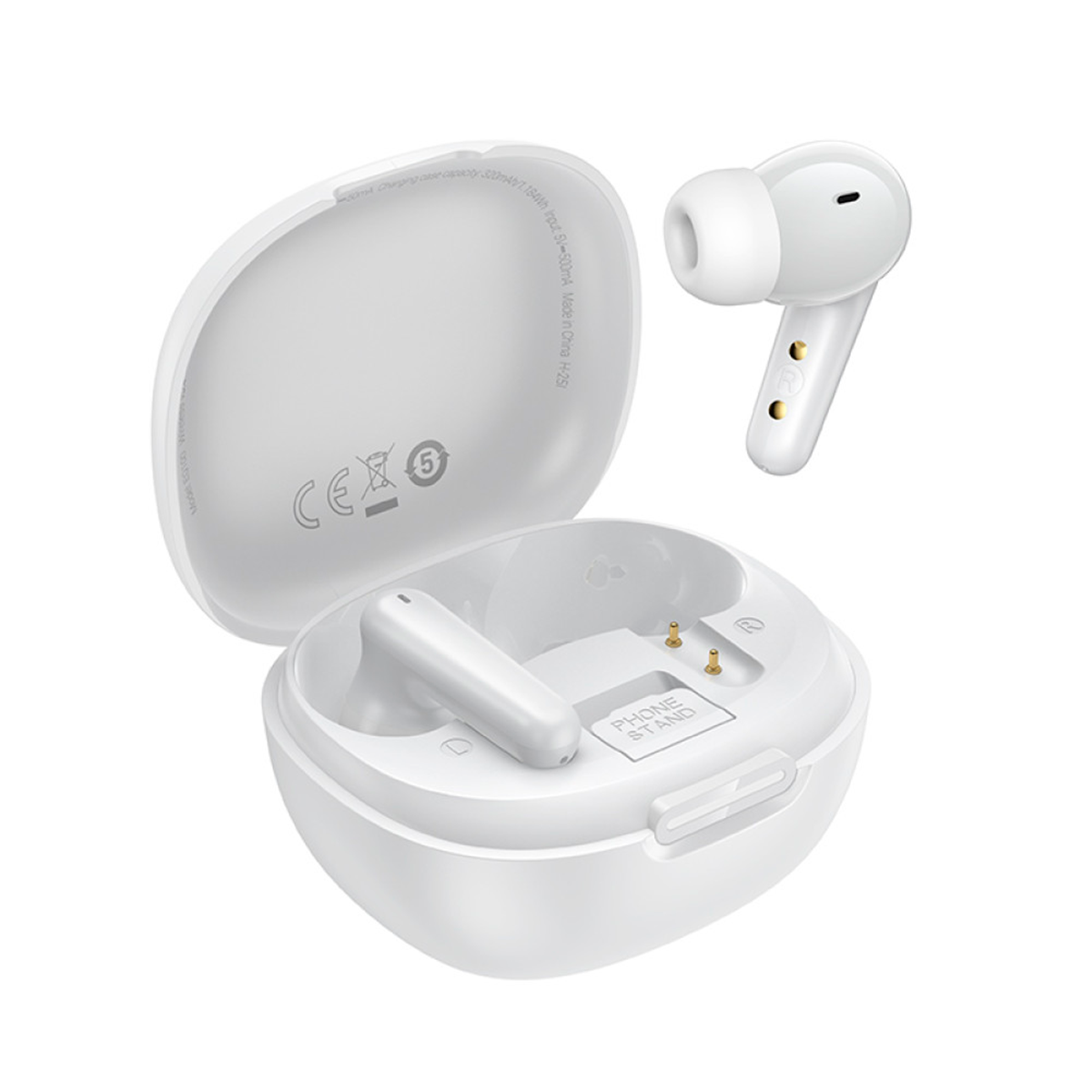 Audífonos Bluetooth In Ear Hoco Eq100 Stand Traductor Ai Blanco