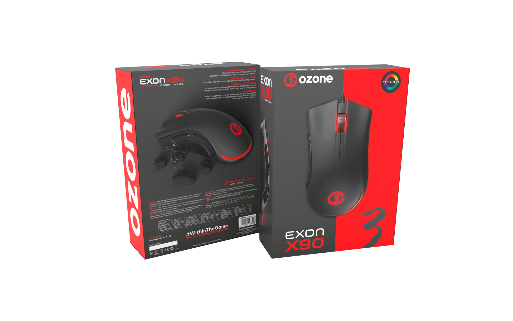 Mouse Gamer Ozone Neon X90 Negro – imagen 4