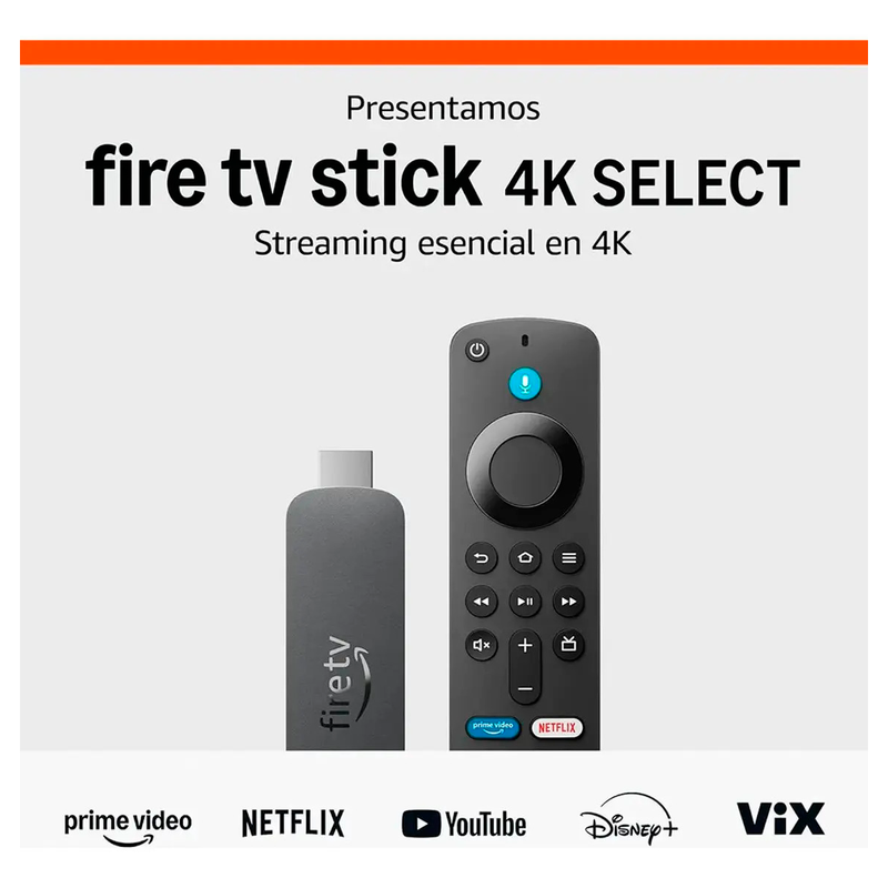 Fire TV Stick 4K Select conectado al puerto HDMI de un televisor