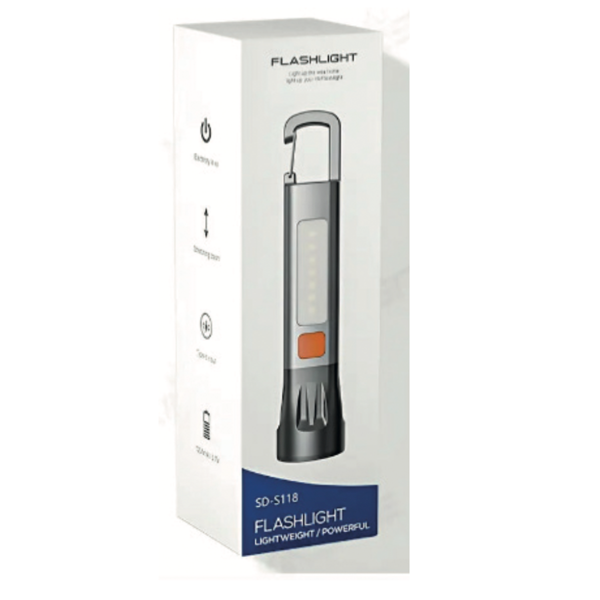 Linterna Mini Led Recargable Bolsillo 1000 Lumenes Gris