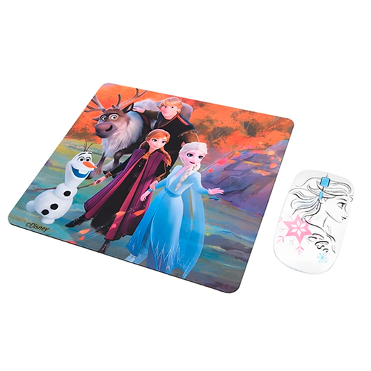 Kit Mouse Inalámbrico + Mousepad Disney Frozen