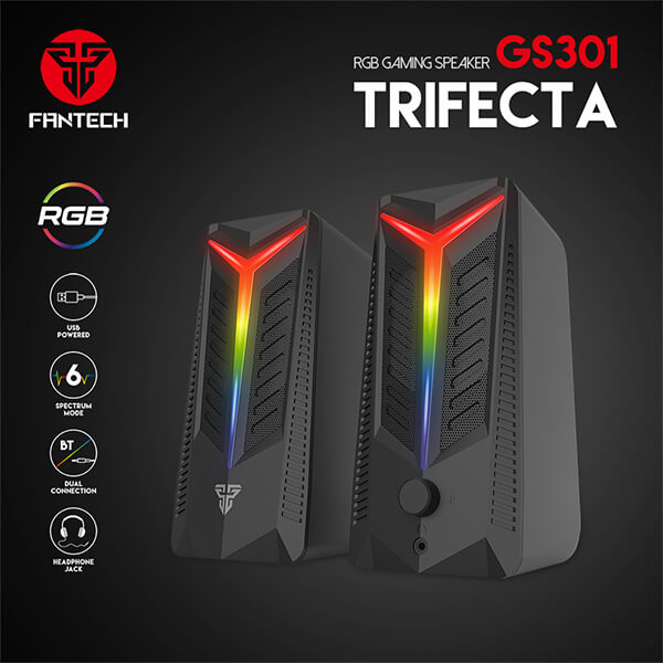 Parlantes Gamer Fantech Trifecta Gs301 Rgb Negro – imagen 6