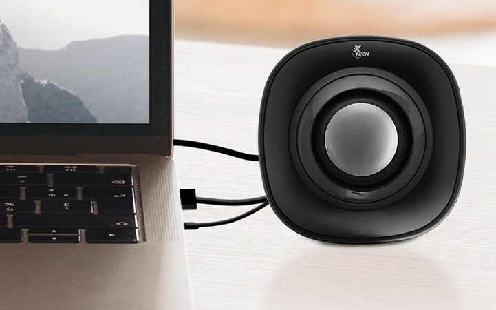 Parlante Xtech Mini Para Pc 2.0 5w Rms Usb Y 3,5mm Spekter Negro – imagen 3