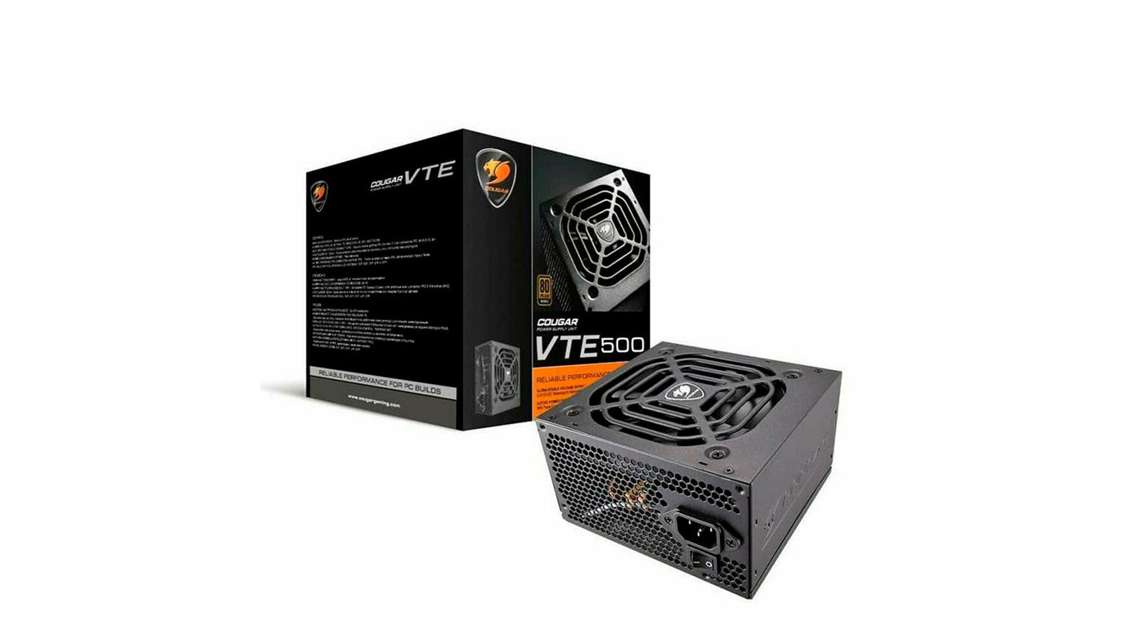 Fuente De Poder Cougar VTE 500w 80 Plus Bronze Negro