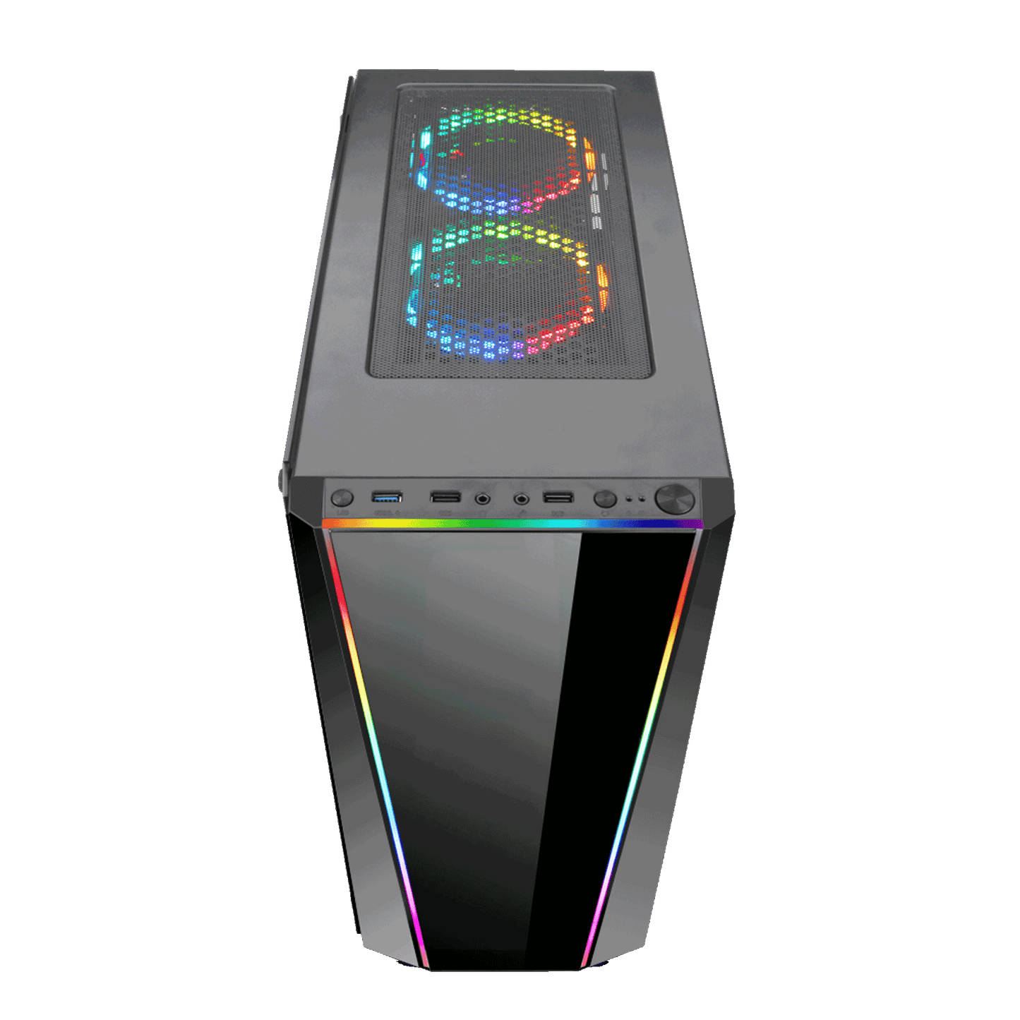 Gabinete Gamer Redragon Tailgate Gc-702 Con Ventiladores Rgb Negro – imagen 2