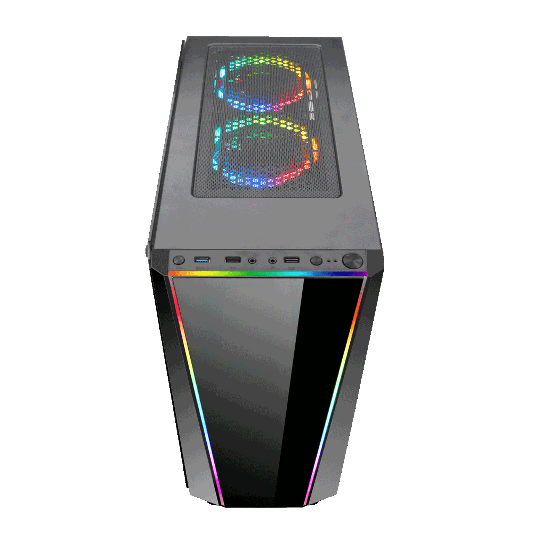 Gabinete Gamer Redragon Tailgate Gc-702 Con Ventiladores Rgb Negro – imagen 2