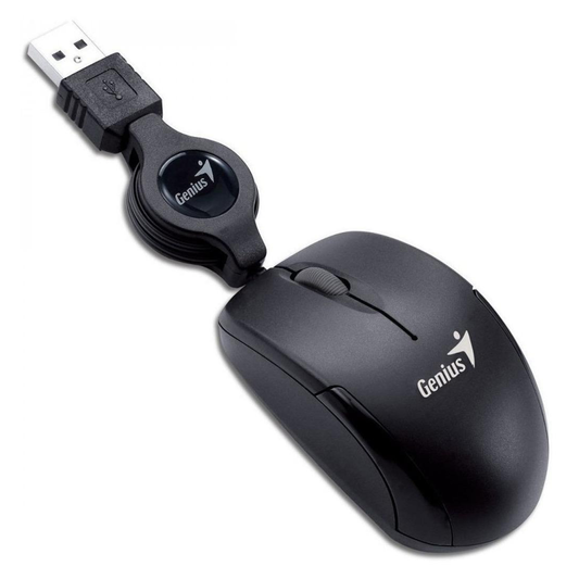 Mouse Genius Usb Retráctil Micro Traveler Negro