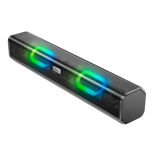 Barra de Sonido Hoco BS49 Bluetooth RGB 10W con TWS, FM y USB Negra