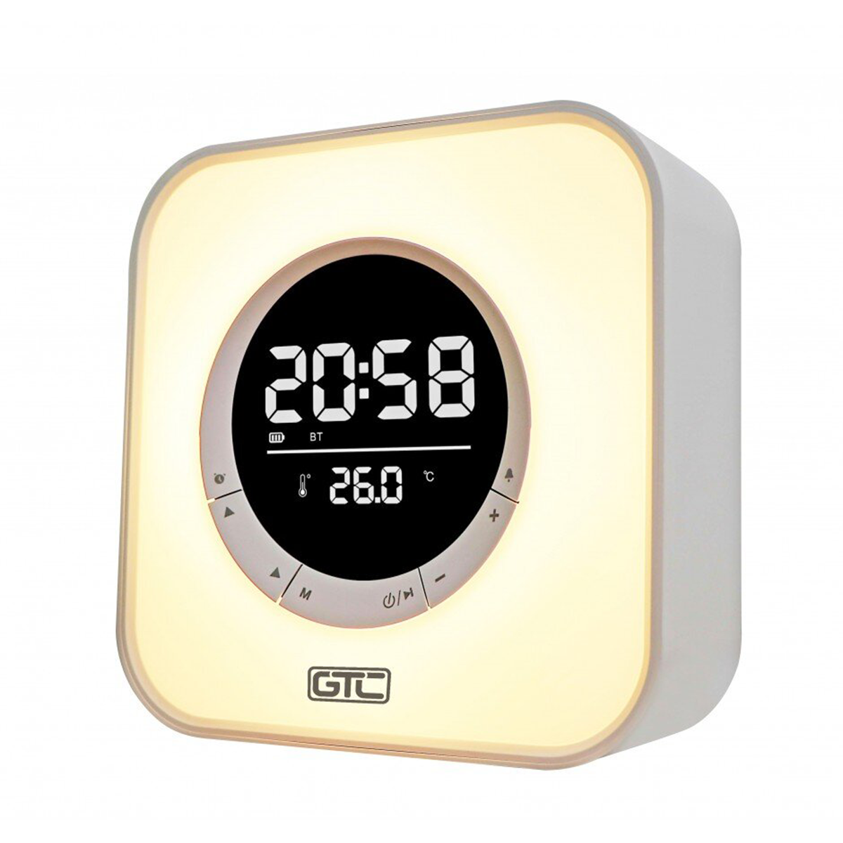 Parlante Bluetooth Reloj Despertador Gtc SPG-134 Blanco