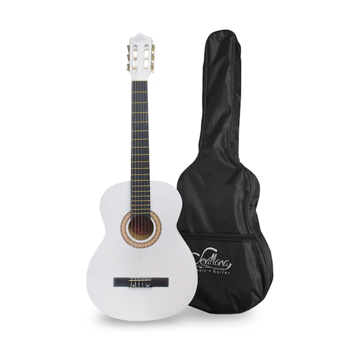 Guitarra Clasica Infantil Sevillana 30 6 Cuerdas Nailon Blanca