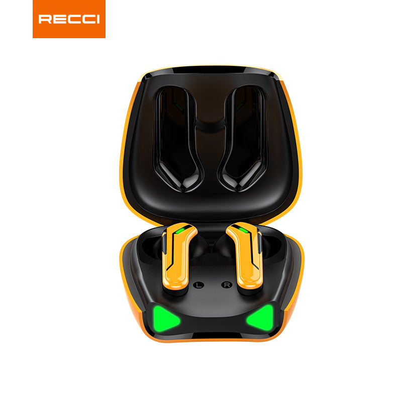 Audifonos Gamer Bluetooth Recci Rep-w28 Hornet Hi-fi Led Amarillo – imagen 4