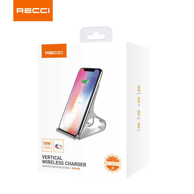 Cargador Inalámbrico Portatil 2 en 1 Con Soporte Recci Rcw-06 10w Blanco – imagen 3