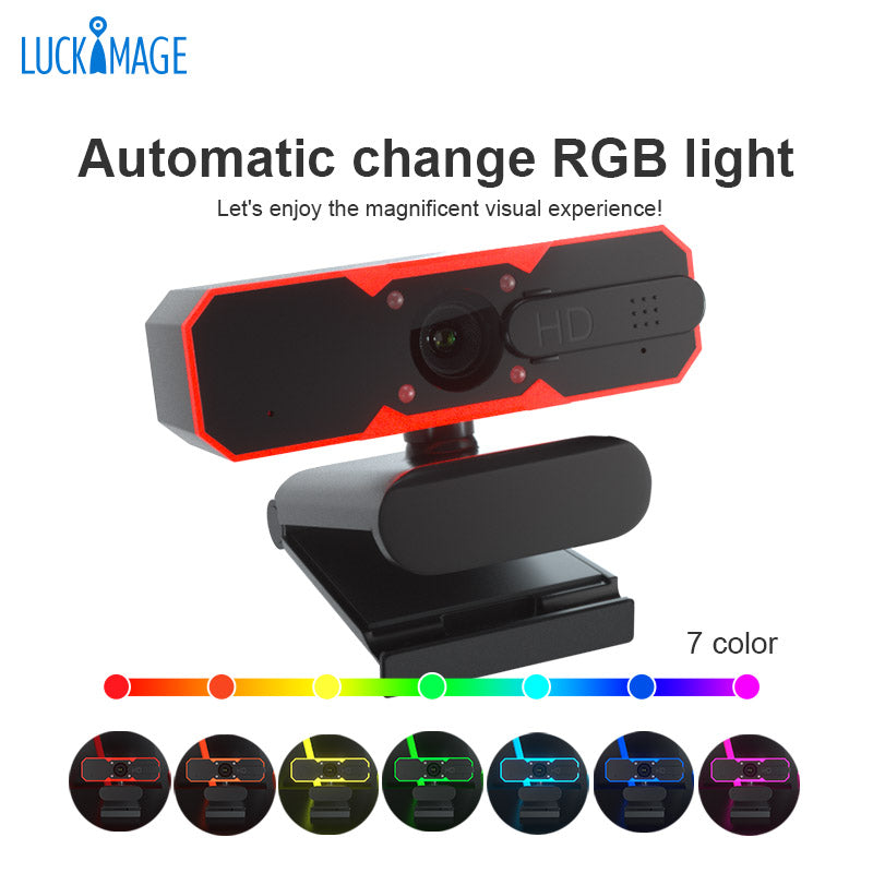 Camara Web Webcam Gamer Full Hd 1080p Rgb Negro – imagen 3