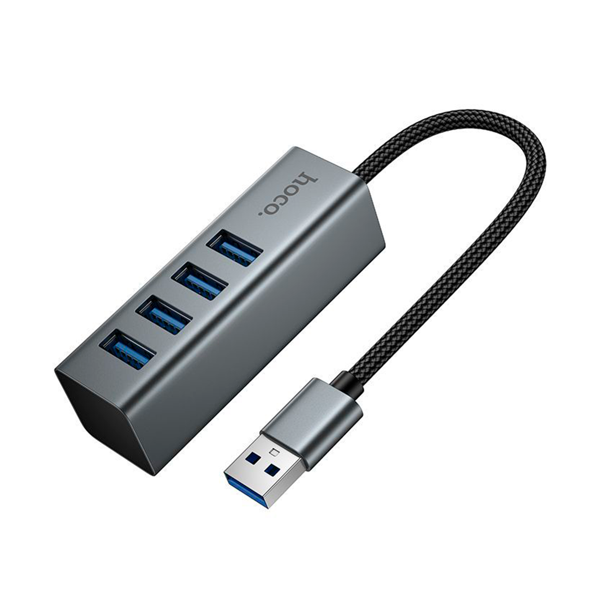 Adaptador Hub Hoco Hb1b Usb 4 en 1 Usb 3.0 Gris