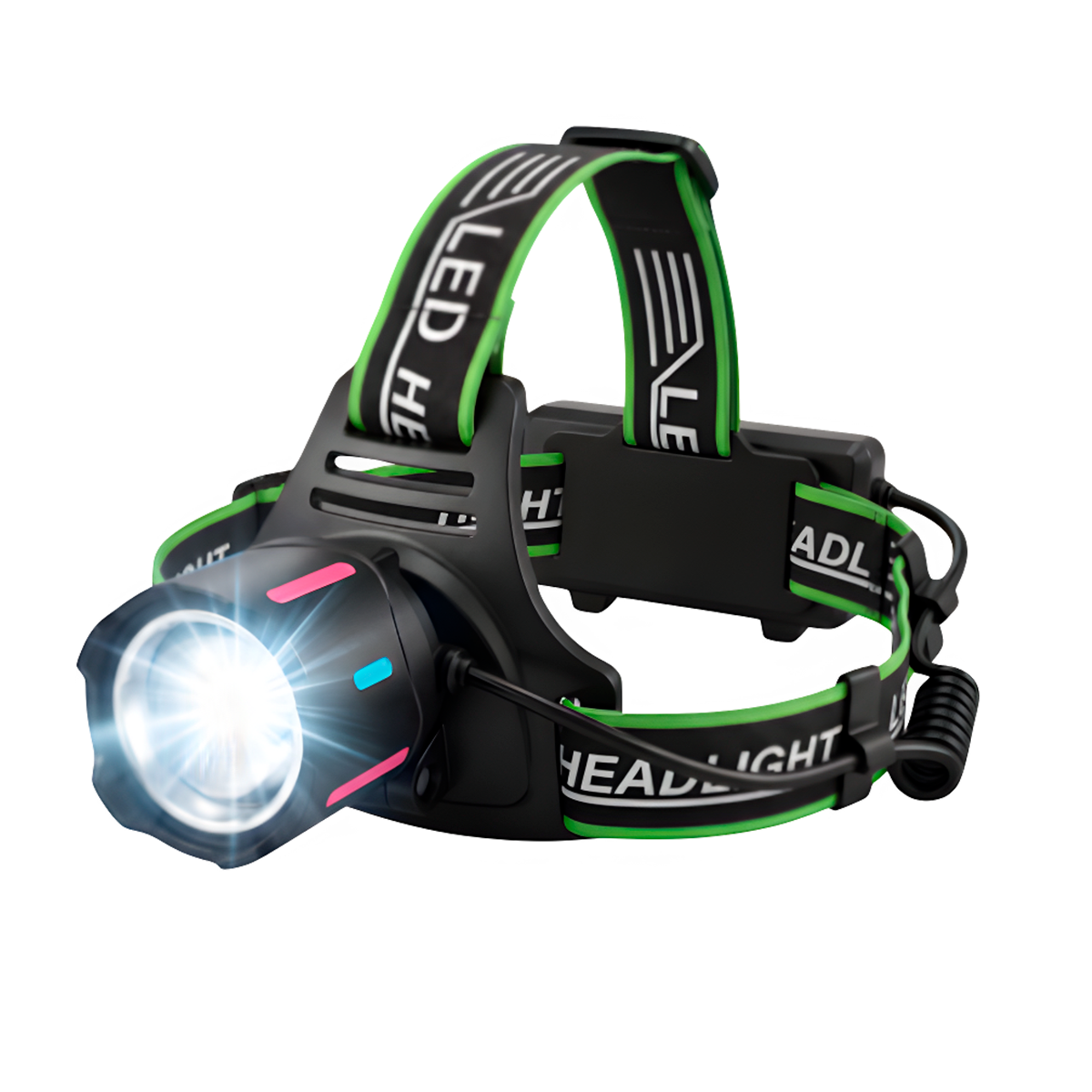 Linterna De Cabeza Powerlab 9719 3000 Lumen Recargable Gris