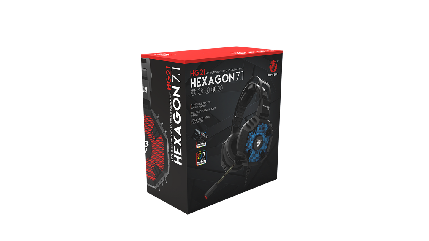 Audifono Gamer Fantech Hg21 Hexagon Rgb 7.1 Pc Ps4 Negro – imagen 2