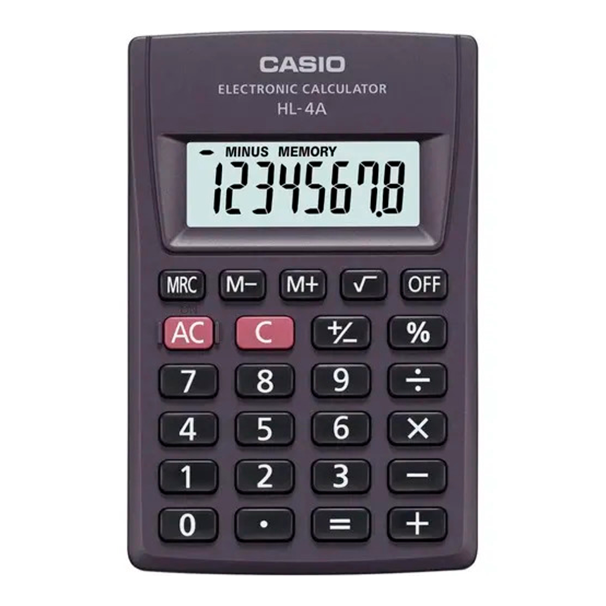 Calculadora De Bolsillo Casio Hl-4a-w-dp Negro