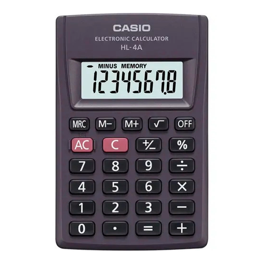 Calculadora De Bolsillo Casio Hl-4a-w-dp Negro