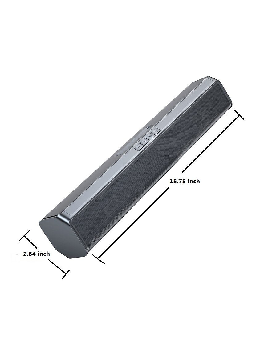 Barra de Sonido Hoco BS49 Bluetooth RGB 10W con TWS, FM y USB Gris - vista 3