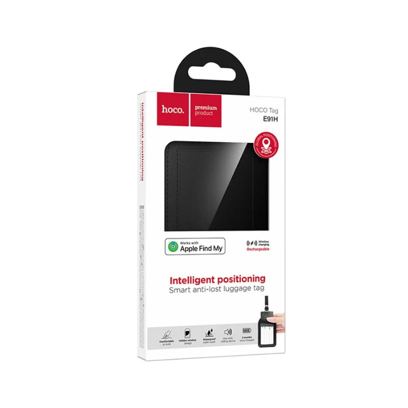 Billetera Inteligente Tarjetas Hoco E91h Carga Inalambrica Gps Negro – imagen 2