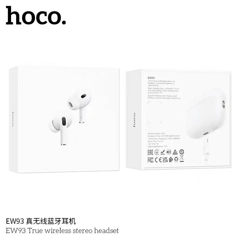 Audífonos Bluetooth In Ear Hoco Ew93 Tws 4 Horas Blanco – imagen 2