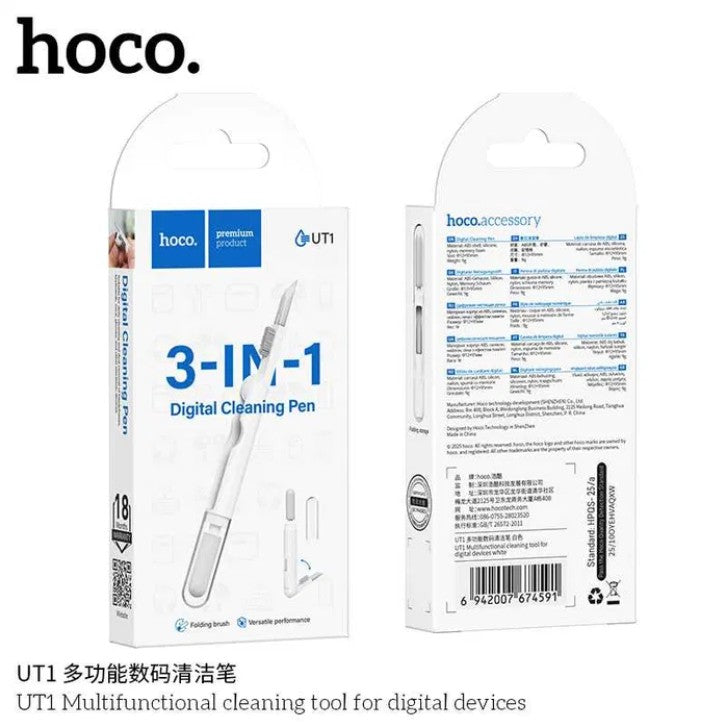 Kit De Limpieza 3 en 1 Multiuso Hoco Ut1 Blanco – imagen 4