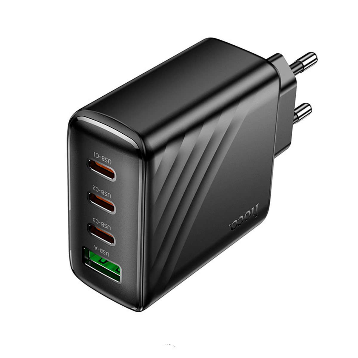 Cargador Rápido Hoco CS27A 67W con 3 Puertos USB-C y 1 USB-A Negro